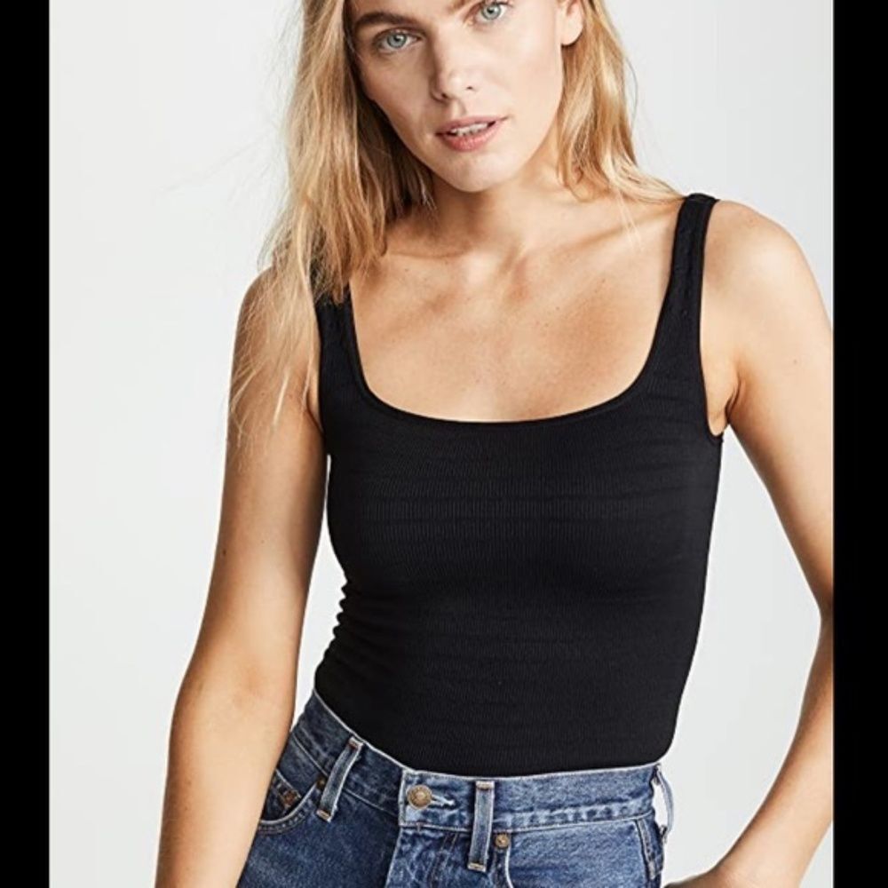Free People NWT Square One Seamless Cami Black M/L